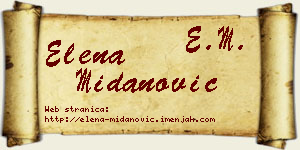 Elena Midanović vizit kartica
